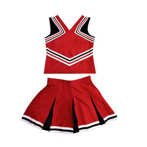 ชุดเชียร์ลีดเดอร์สำหรับเด็กผู้หญิง ผ้าฝ้ายผสมโพลีเอสเตอร์ พิมพ์โลโก้ตามสั่ง ลดราคาพิเศษประจำปี 2022 - Product Image 2