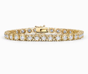 Pulsera de tenis de plata de ley 925 con moissanita, corte brillante redondo, chapada en rodio, para regalo de boda - Product Image 2