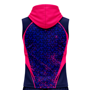 Uniforme de Fútbol 7v7 para Niños OEM, Jersey sin Mangas con Capucha, Pantalones Cortos a Juego, Conjunto Personalizado para Equipo, Estampado Sublimado con Logotipo Abstracto - Product Image 4