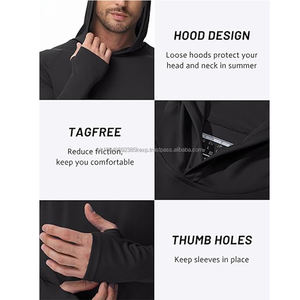 <b>Men's</b> Sunscreen <b>Shirt</b> <b>Men's</b> Sunscreen Clothing Long Sleeve Lightweight Sunscreen Hoodie <b>Swimming</b> Hiking - Product Image 5