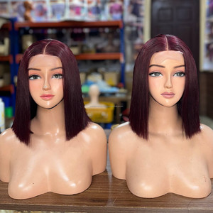 Peluca Bob de Moda, Cabello Humano, Pelucas con Frente de Encaje, Cabello Virgen Vietnamita, Productos para el Cabello Liso, Pelucas de Cabello Humano, Encaje Suizo, Encaje HD - Product Image 4