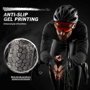 Custom Logo Anti Slip Shock Absorbing Half Finger <b>Cycling</b> Gloves Breathable Men Women MTB Mountain Bike Sports Gym Gloves - Product Image 4