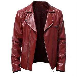 Custom 2026 Men's Leather Jacket High Quality Canvas <b>Waterproof</b> <b>Warm</b> Trendy Front Logo Eco-Friendly High Street Turtleneck Cheap - Product Image 6