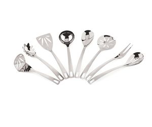 Utensilios de Cocina de Acero Inoxidable Resistentes a la Oxidación (Juego de 6) Cucharas de Cocina Multiusos, Espumadera, Utensilios de Cocina Crown - Product Image 2