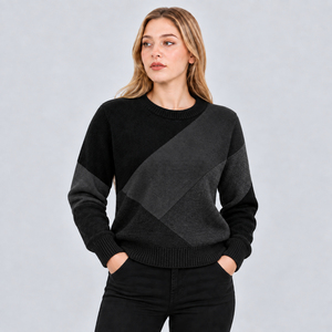 Pull pour femme de haute qualité, conçu en tissu tricoté, léger, chaud, doux au toucher, respirant, confortable et durable. - Product Image 1