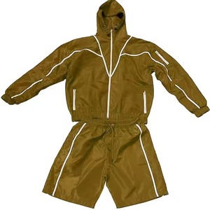 Ensemble coupe-vent deux pièces sur mesure fabriqué en usine 2026 avec veste courte en polyester et coton pour garçon – OEM - Product Image 2