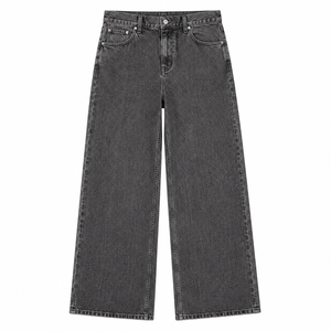 Jean en denim MetroFlex vintage coupe large pour homme, coupe décontractée, coton premium, streetwear, pantalon décontracté, mode, OEM ODM, vente en gros - Product Image 4