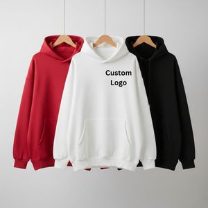 เสื้อฮู้ดดี้แฟชั่นสำหรับผู้ชาย ผ้าฟลีซ 400gsm โพลีเอสเตอร์/คอตตอน ปักโลโก้ตามสั่ง ซิปแบบรูดขึ้น ลงลึกสีพื้น ผลิตในบังกลาเทศ - Product Image 2