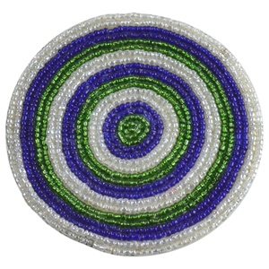 Set de table rond à motifs peints avec perles pour la décoration intérieure, la vaisselle, la table à manger, les fêtes et les mariages - Product Image 3