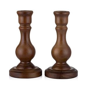 Modern Wooden Pillar Candle Holder Natural Finish Decorative Accent For Living Room Shelf Wedding <b>Table</b> Decoration - Product Image 5