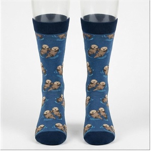 Crew <b>Socks</b> Geometric Pattern Blue Breathable <b>Running</b> <b>Socks</b> for Adults Spring Season - Product Image 1