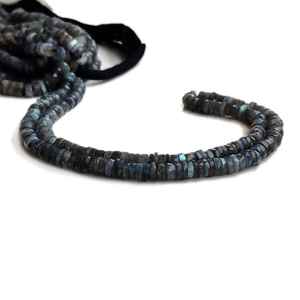 ลูกปัดพลอยลาบราดอไรต์ธรรมชาติทรงยางรถยนต์เจียระไน ร้อยเป็นเส้นสำหรับทำเครื่องประดับ คุณภาพสูง - Product Image 5