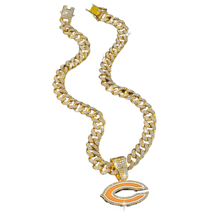 Pendentif de luxe Hip Hop plaqué rhodium en argent 925 avec logo orange, style hip-hop, bijoux unisexe en provenance d'Inde - Product Image 5