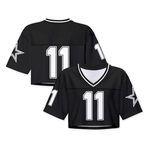 Women V Neck Short Sleeve <b>Crop</b> <b>Top</b> <b>Mesh</b> Fabric Breathable Sporty Style Solid Color Black - Product Image 6