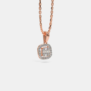 White Gold Pear Halo Lab Grown Diamond Pendant Necklace - Product Image 4