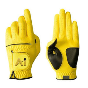 Gants de golf pour hommes, main gauche/droite, en cuir d'agneau véritable, doux, respirant, granulés antidérapants, logo personnalisé, sports, cyclisme, plein air - Product Image 3