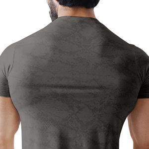 Camiseta de gimnasio y yoga para hombre de alta calidad, camiseta lisa ajustada, cuello redondo, sin mangas personalizada, 180g, 200g, pesos de tela - Product Image 6