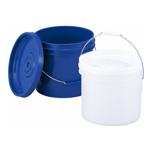 Seau en plastique HDPE blanc durable de 20 L avec couvercle hermétique et poignée de maintien - Product Image 3