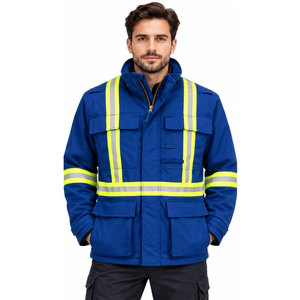 Nouvelle Veste de Sécurité Homme 2027 – Imperméable et Ignifuge, Idéale Printemps-Automne, avec Multiples Poches et Poignets Ajustables - Product Image 2