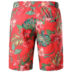 เสื้อเชิ้ตและกางเกงขาสั้นลายพิมพ์สำหรับผู้ชาย ผ้าฝ้าย 100% สไตล์ลำลองสำหรับฤดูร้อน วันหยุดพักผ่อน ชายหาด ลายดอกไม้แบบฮาวาย - Product Image 6