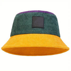 Chapeau Bob en Velours Côtelé Premium Bicolore avec Logo Personnalisé en Coton Unisexe pour l'Extérieur – Fabricant et Fournisseur OEM ODM - Product Image 3