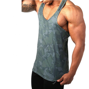 Men's Racerback Breathable Tank Top <b>Stringer</b> Bodybuilding Workout Gym Tank Tops Y Back Singlets <b>Stringer</b> <b>Vest</b> Men Custom logo - Product Image 2
