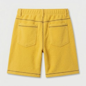 Pantalones Cortos Deportivos Amarillos para Hombre, Corte Holgado, Transpirables, con Textura de Malla, Casuales, Ligeros, para Entrenamiento de Verano - Product Image 5