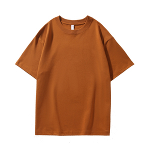T-shirt en coton pur à 100 %, col rond, épaules tombantes, manches courtes, double fil 280g, prix usine Chine-Bangladesh, vente en gros - Product Image 4