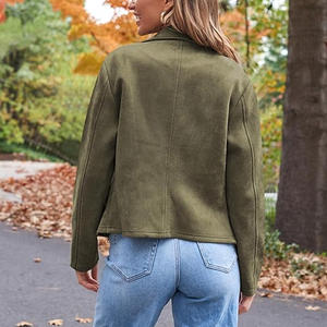 เสื้อแจ็คเก็ตหนังกลับผู้หญิง OEM คุณภาพพรีเมียม เนื้อผ้านุ่ม แฟชั่นสำหรับฤดูหนาว รับสั่งทำ - Product Image 2