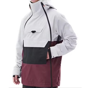 Chaqueta de Esquí Impermeable para Hombre, con Capucha, Diseño Color Block, Aislamiento Sintético, Ropa Deportiva para Nieve, Cierre de Cremallera Gore-Tex - Product Image 1