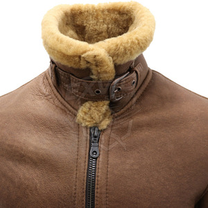 Wholesale Latest Design <b>Men</b> Winter <b>Jacket</b> Best Quality Top Selling <b>Men</b> <b>Shearling</b> Leather <b>Jacket</b> <b>For</b> Online Sale - Product Image 4