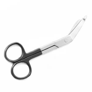Calidad Premium 5,5 "Lister vendaje tijeras medio mango negro Acero inoxidable tijeras médicas Primeros Auxilios EMS instrumentos médicos - Product Image 1