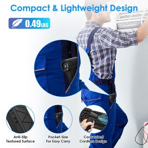 High-Speed 150000RPM Rechargeable Cordless Air Blower LED Light Compressed PC Keyboard Cleaning <b>Duster</b> Portable Wearable Fans - Product Image 6