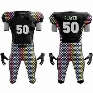High Quality Breathable Summer Fashion Plus Size Blank Adult Training Custom American Football Uniform Sets 100% Polyester - Product Image 1