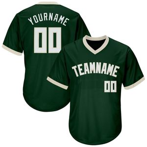 Camiseta de Béisbol Personalizada con Cuello en V Verde para Hombre, Manga Corta, Nombre del Equipo Sublimado, Malla de Poliéster Transpirable - Product Image 5