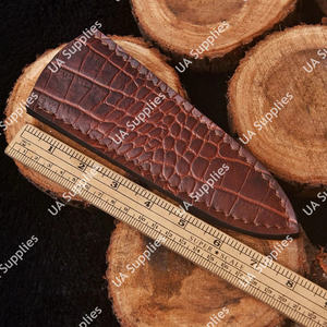 ซองใส่มีดหนังแท้ลายจระเข้ทำมือระดับพรีเมียม แบบพกพาแนวตั้ง พร้อมคลิปโลหะสีดำ รับผลิตตามสั่ง OEM MOQ ต่ำ - Product Image 4