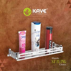 Étagère murale de salle de bain en acier inoxydable chromé de haute qualité, 15x6 pouces, support de rangement durable, organisateur mural, appartement - Product Image 3