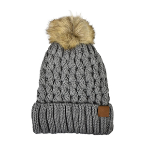 Bonnet moderne à pompons unisexe pour l'hiver, avec une construction tricotée confortable, idéal pour les voyages et les loisirs - Product Image 2