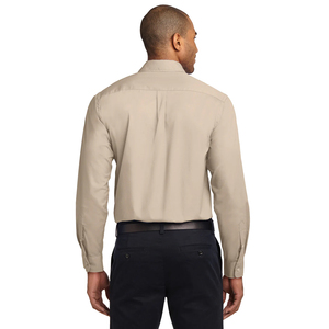 Chemises habillées formelles premium pour hommes 2026, col rabattu gaufré, 100 % coton, manches longues, respirantes, collection extérieure, direct usine - Product Image 2