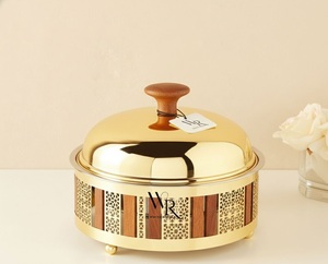 Elegante Olla Buffet con Acabado de Lujo y Tapa de Acero con Detalles en Madera, Fabricante de Cazuelas de Primera Calidad para Suministro al por Mayor - Product Image 4