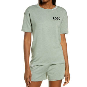 ChicDesign Women Modern Style <b>Twin</b> <b>Set</b> Top And Shorts Casual Outfit Casual Two Piece Outfit Top And Shorts Cheap Rate For Bulk - Product Image 1