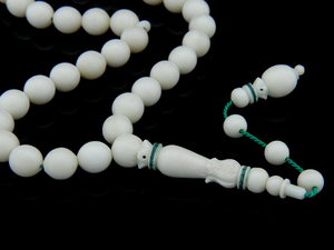 Tasbih en os de buffle de qualité supérieure, fait main, pour la prière musulmane - Product Image 6