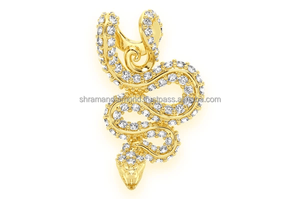 2025 Trending Unique 10K <b>Solid</b> <b>Gold</b> Moissanite Custom Attacking Snake Hip Hop Animal Jewelry Fine <b>Pendant</b> Trendy Unisex - Product Image 5