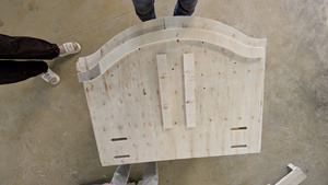 Durable LVL Plywood <b>Bunk</b> <b>Bed</b> Headboard Frame with Steel Support Strut Pine <b>Wooden</b> Industrial Design Home Furniture Components - Product Image 2