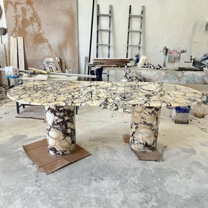 Luxurious Design Custom-made Natural Stone Furniture High-quality Calacatta Violin Marble Modern Durable <b>Dining</b> <b>Table</b> - Product Image 4