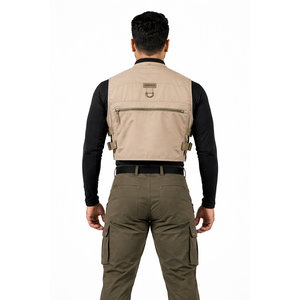 Gilet utilitaire court en polyester et élasthanne pour homme, idéal pour les sports de plein air, avec étiquette OEM personnalisée, style streetwear européen pour la pêche - Product Image 2