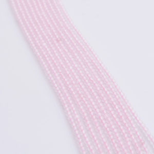 Cuentas facetadas de cuarzo rosa natural de 2 mm, cuentas de piedras preciosas naturales para la elaboración de joyería fina. - Product Image 1