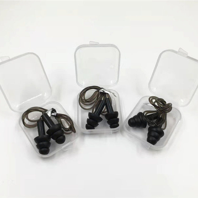 High Efficiency Soft Silicone TPE Ear Plugs Waterproof Swimming Ear Plugs with Noise Reduction Hearing Protection