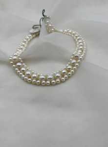 Collar de Perlas de Agua Dulce Blancas de un Solo Hilo, Gargantilla Clásica de Perlas Redondas, Joyería Fina para Novias, Suministro al por Mayor Personalizado B2B - Product Image 1