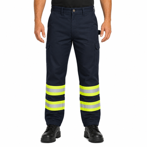 Custom <b>Men</b> Reflective Workwear <b>Pant</b> High Visibility Reflective Tape <b>Cargo</b> Trousers Heavy Duty Safety Workwear Workwear <b>Pant</b> - Product Image 1
